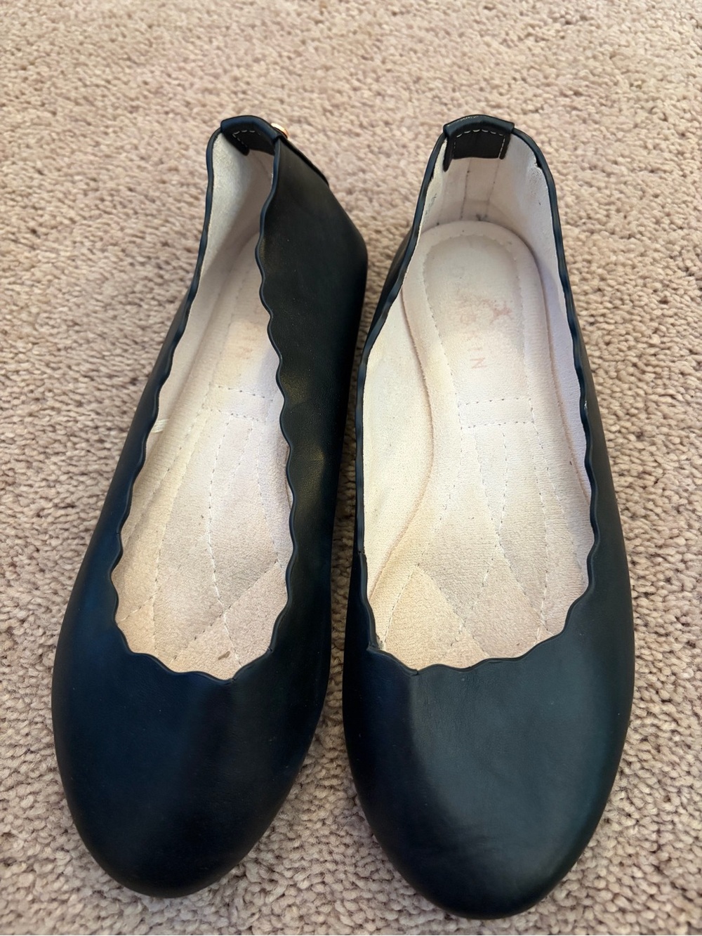 Danskin Black Scalloped Ballet Flats